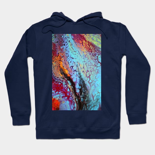 Moire Pattern Fluid Art Hoodie by Stacey-Design